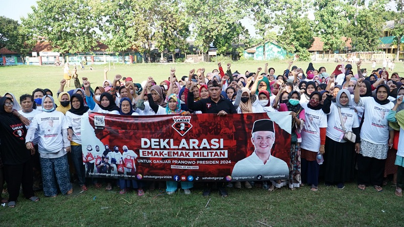 Relawan Saga Dampingi Emak-Emak Militan Cirebon Deklarasi Dukung Ganjar Maju di Pilpres 2024