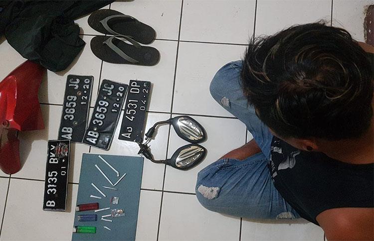 Pencuri Motor Ditangkap Polisi sedang Pesta Sabu-Sabu, 2 Tersangka Masih Buron
