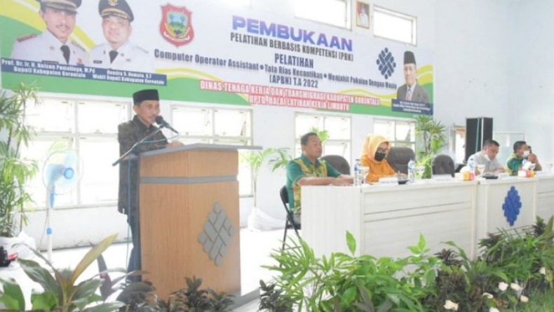Atasi Pengangguran, Pemkab Gorontalo Gelar Pelatihan Basis Kompetensi 