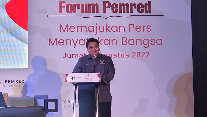 Menko Airlangga Bicara Ekonomi Tumbuh, Perlindungan Rakyat dan Indonesia Sehat di HUT ke-10 Forum Pemred