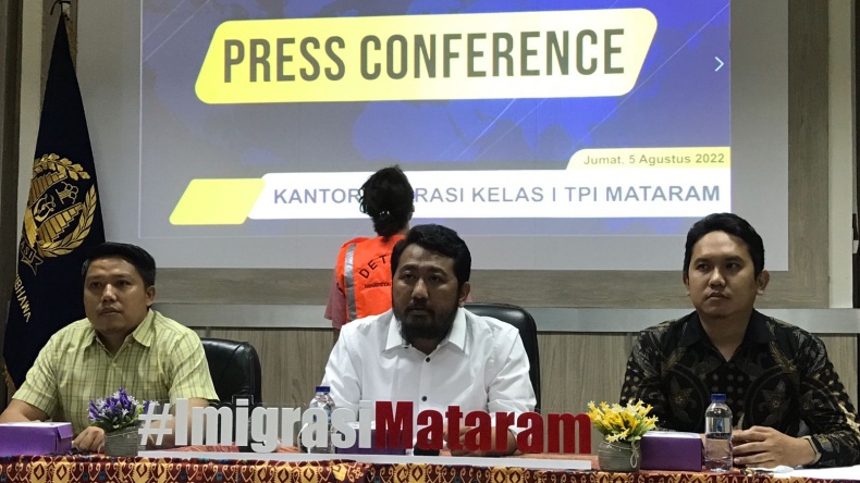 Kantor Imigrasi Kelas I TPI Mataram Amankan WN Rusia yang Ngamuk di Gili Trawangan