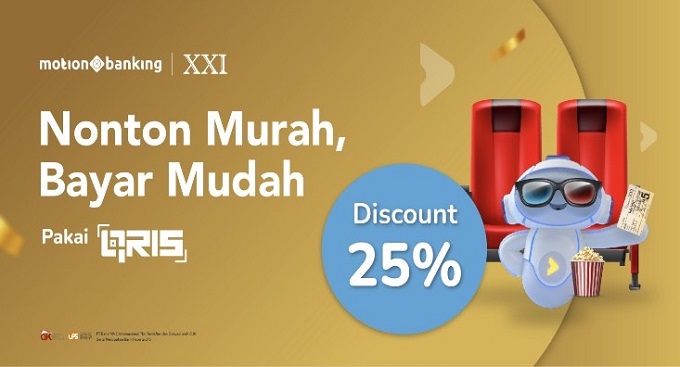 Kabar Baik bagi Milenial, MotionBanking Beri Diskon 25 Persen Nonton di Bioskop XXI  