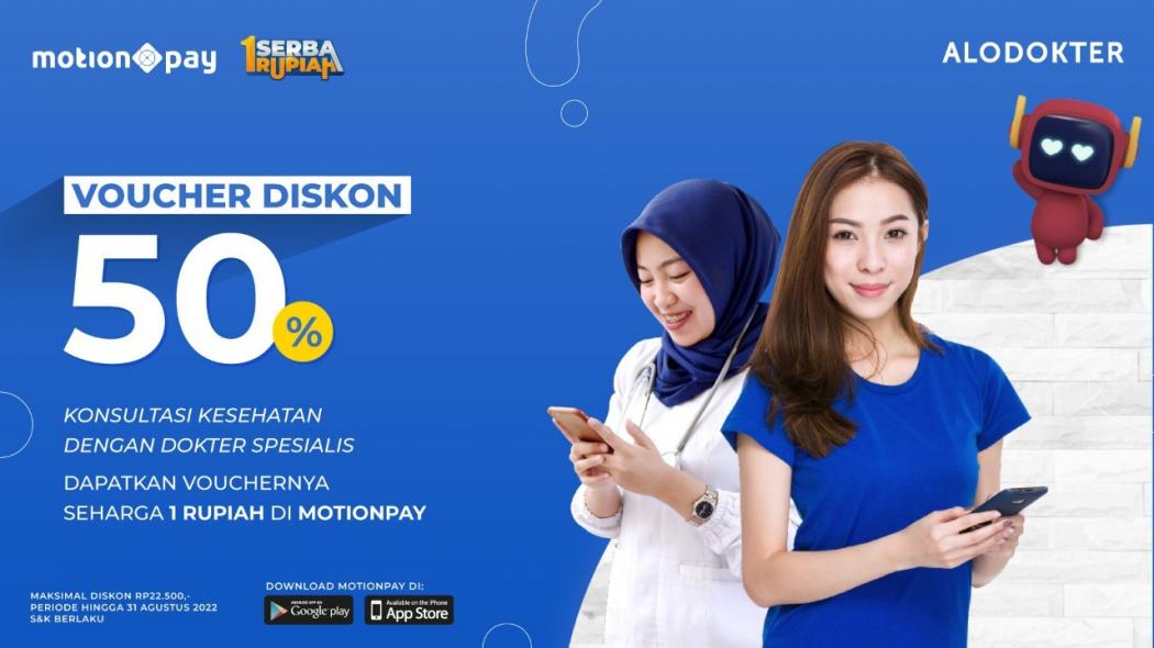Jangan Kehabisan! Voucher Diskon 50 Persen ALODOKTER Masih Ada di Aplikasi MotionPay!
