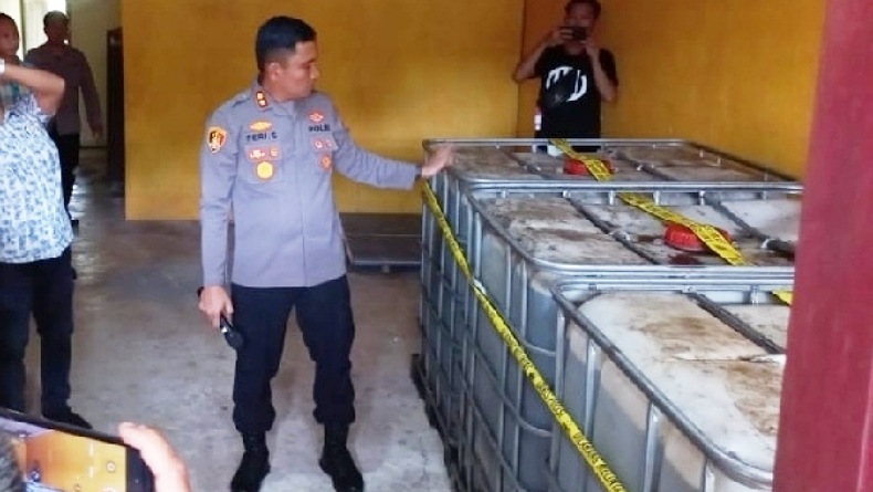 Penimbunan Ribuan Liter Solar Bersubsidi Dibongkar Polres Minahasa Tenggara