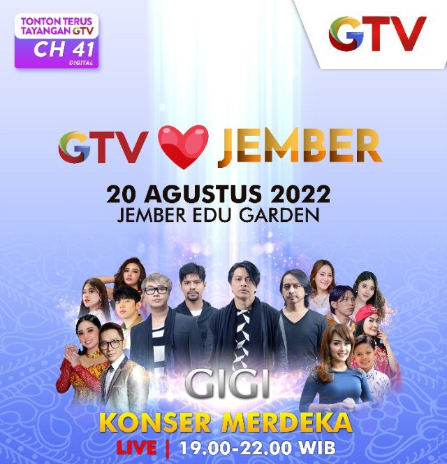 GIGI, Dewi Perssik hingga Iis Dahlia Ramaikan Konser Merdeka Persembahan GTV