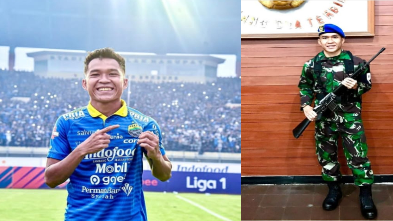 Sosok Erwin Ramdani, Pemain Persib Bandung yang Aktif sebagai Anggota TNI Berpangkat Sertu