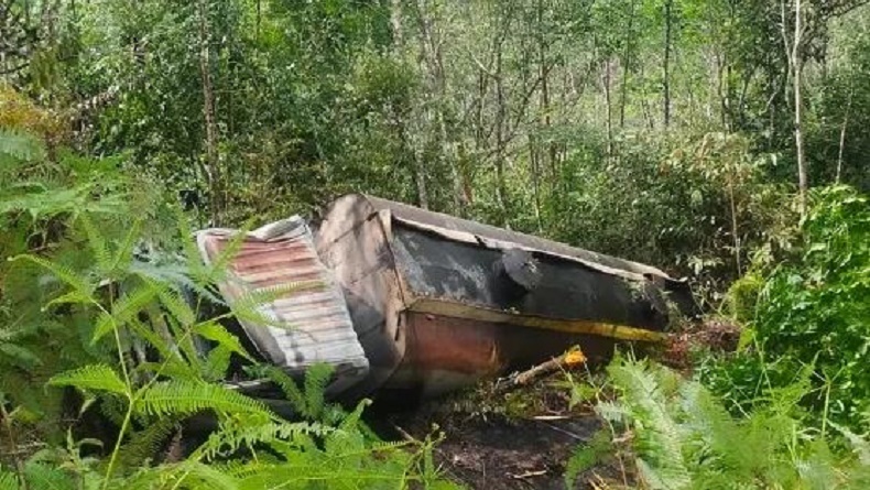Truk Pengangkut CPO Masuk Jurang dan Terbakar di Kampar, Sopir Loncat