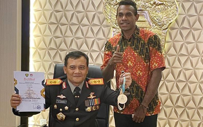 Kapolda Jateng Beri Motivasi Anak Asuh Atlet Berdarah Papua: Terus Semangat 