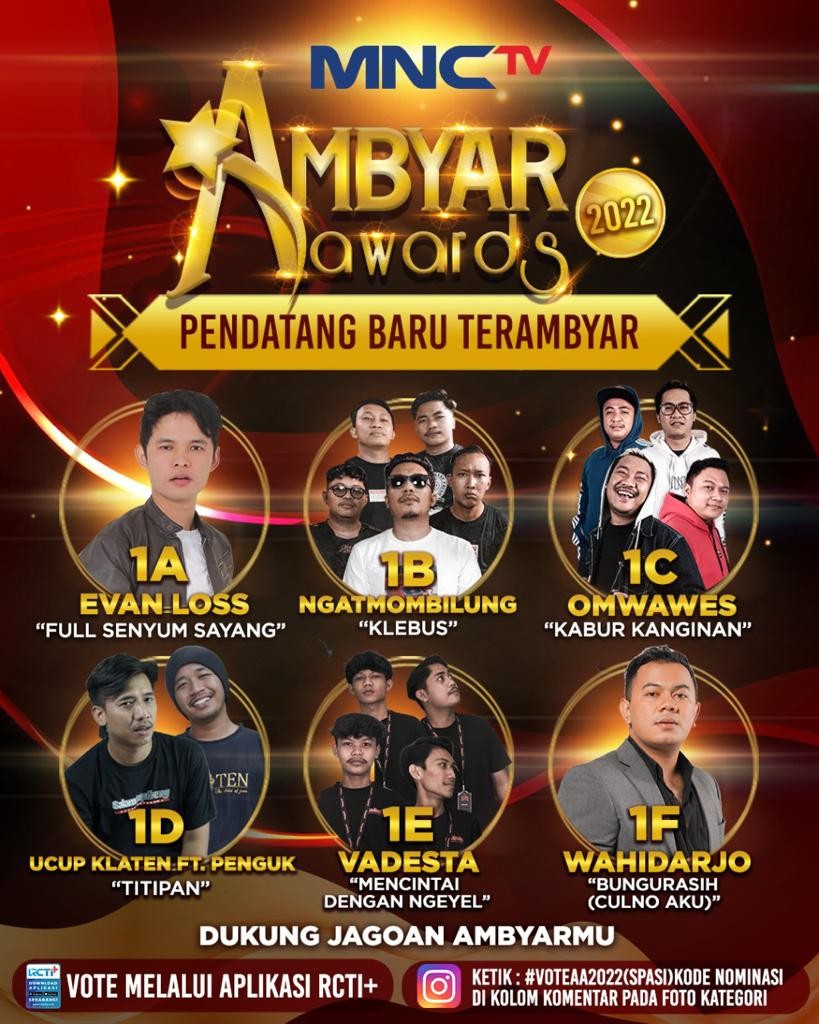 Inilah Para Nominasi di Kategori Lagu Patah Hati di Ambyar Awards 2022