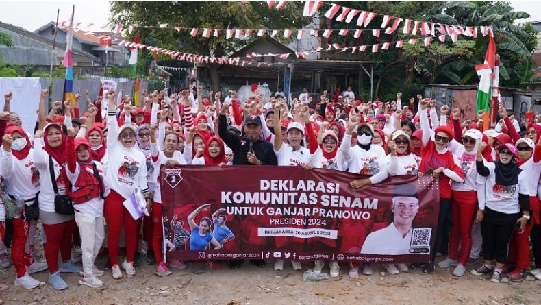Sahabat Ganjar Jelajahi Jakarta, Hadiri Deklarasi Dukungan Komunitas Senam dan Sopir Truk