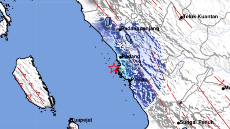 Gempa Terkini Magnitudo 4,4 Guncang Padang