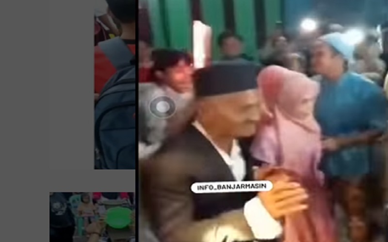 Viral Kakek 70 Tahun Nikahi Gadis Muda, Diarak Warga lalu Joget Bareng