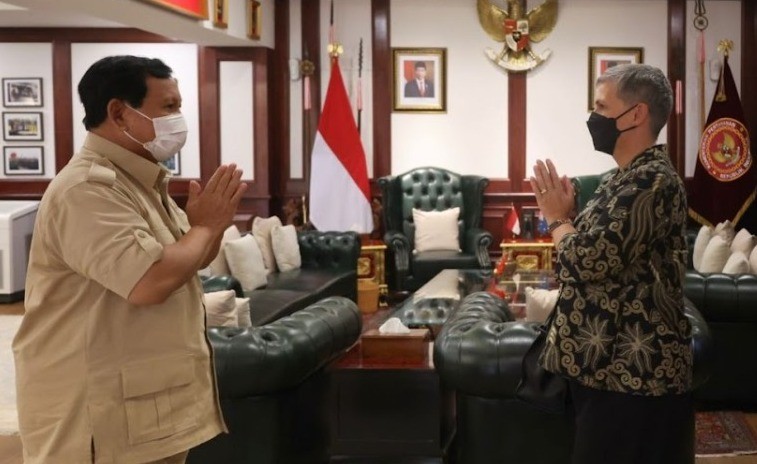 Menhan Prabowo Bahas Kemajuan Kerja Sama Pertahanan dengan Dubes Australia