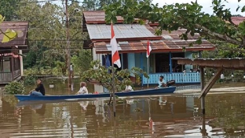 Banjir akibat Luapan Sungai Rendam 16 Desa di Kapuas Hulu, 2.080 Jiwa Terdampak