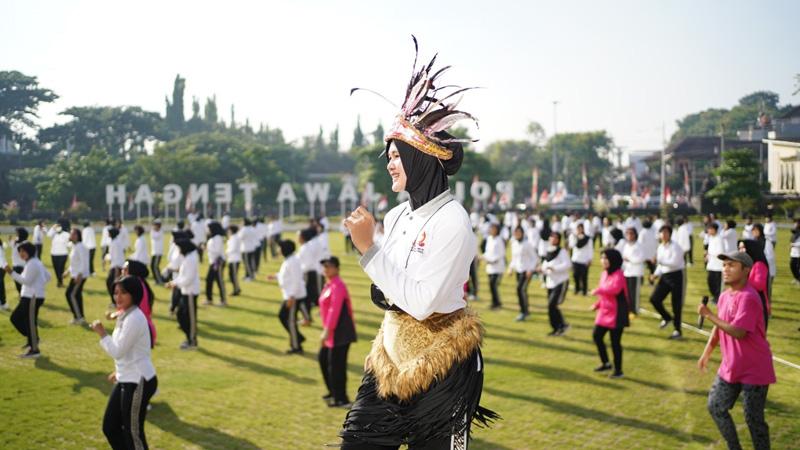 Lomba Balap Karung hingga Tangkap Belut Meriahkan HUT ke-74 Polwan di Polda Jateng