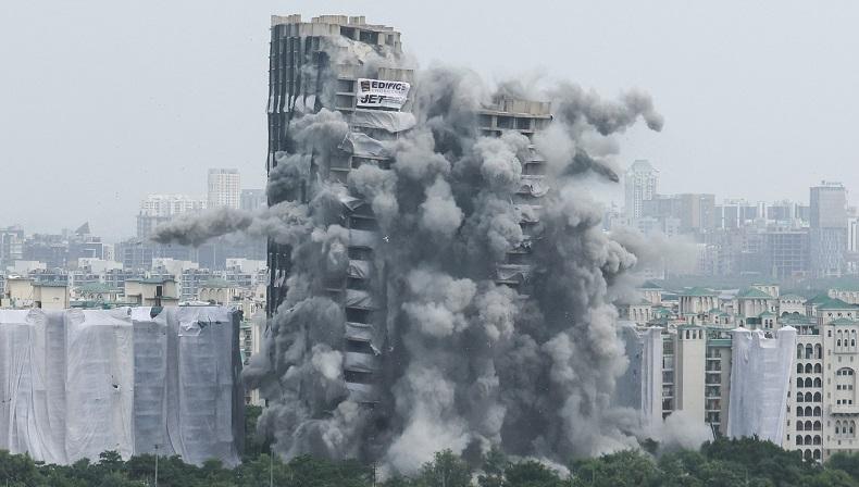 India Hancurkan Menara Kembar, Pembongkaran Gedung Terbesar di Negara Itu