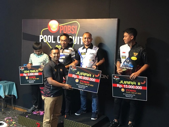 Juara POBSI Pool Circuit Seri III Pekanbaru, Irsal Runner Up Ranking Nasional 