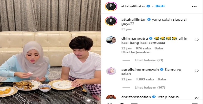 Atta Halilintar Bikin Video Makan Lele Goreng, Benda Berlapis Emas di Atas Meja Malah Jadi Sorotan 