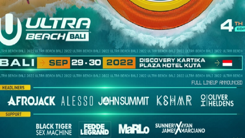 Harga Tiket Ultra Beach Bali 2022, Cara Pembelian dan Daftar Guest Star