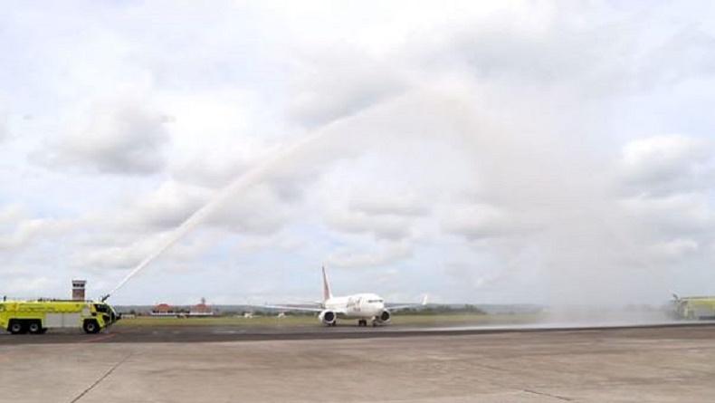 Bandara Ngurah Rai Buka Rute Perth-Denpasar, Penerbangan Perdana Bawa 135 Penumpang