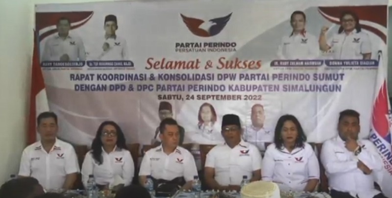 Persiapan Verifikasi Faktual, DPW Perindo Sumut Gelar Rapat Konsolidasi dengan DPC dan DPD Simalungun