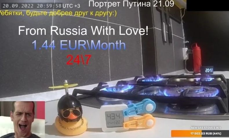 Olok-Olok Netizen Eropa, Warga Rusia Nyalakan Kompor Gas 10 Hari Nonstop Disiarkan Live