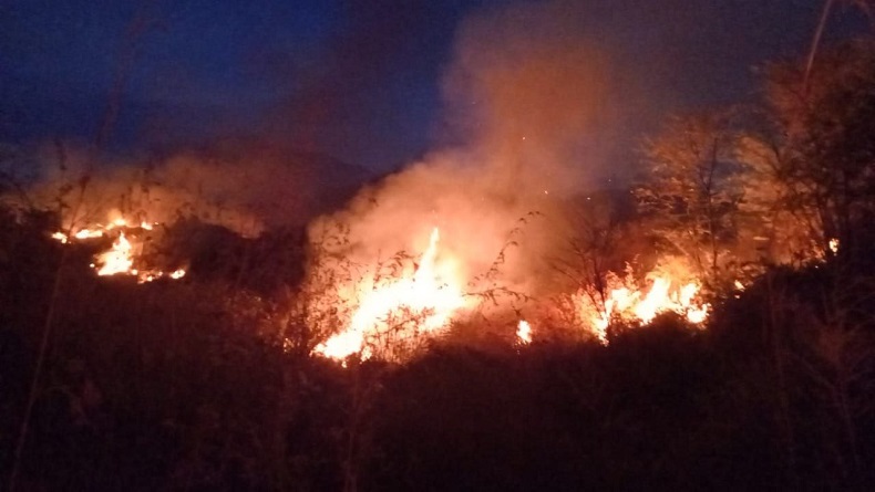 Titik Api Kembali Muncul di Gunung Ciremai Kuningan, Semak Belukar Terbakar Hebat