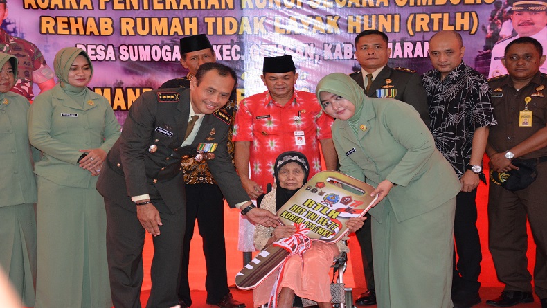 Danrem 073/Makutarama Resmikan Rehab RLTH saat HUT TNI
