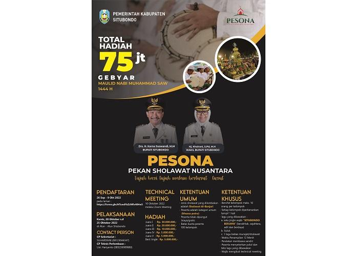Pemkab Situbondo Gelar Pekan Sholawat Nusantara Tujuh Hari Tujuh Malam