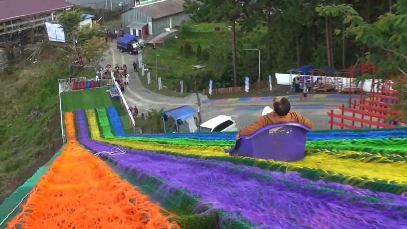 Serunya Bermain Prosotan Sepanjang 70 Meter di Objek Wisata Guci, Serasa Terjun dari Bukit