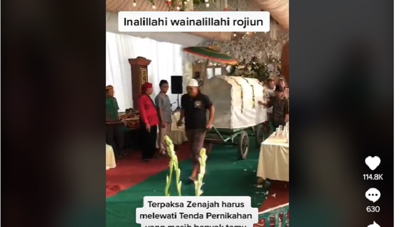 Viral Keranda Jenazah Dibawa Melewati Acara Resepsi Pernikahan, Netizen: Sandung Wangke