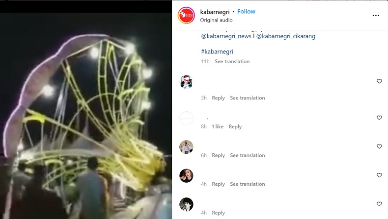 Viral Ontang-anting Pasar Malam di Bangkalan Ambruk, Warganet: Kelalaian Adalah Budaya Kita