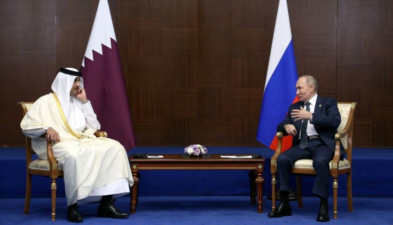 Bertemu Emir Qatar Syekh Tamim, Vladimir Putin Berharap Piala Dunia 2022 Sukses