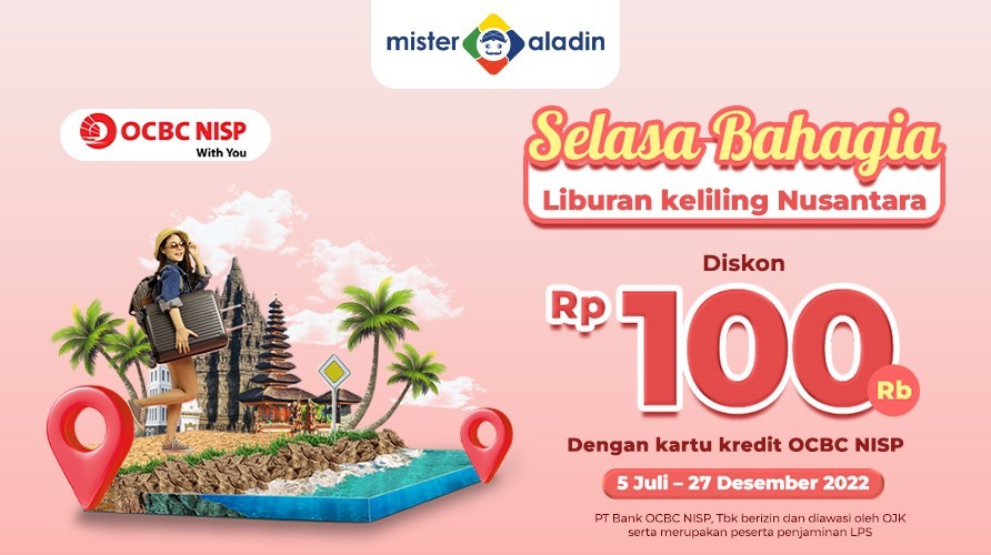 Jadikan Selasa-mu Lebih Bahagia dengan Diskon s.d Rp100.000 dari Mister Aladin Berikut Ini!