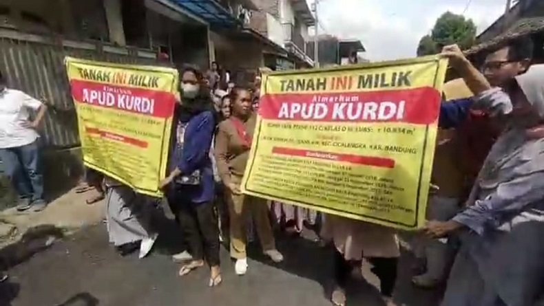 Diadang Ratusan Warga, Eksekusi Tanah Seluas 1 Hektare di Cicalengka Bandung Batal