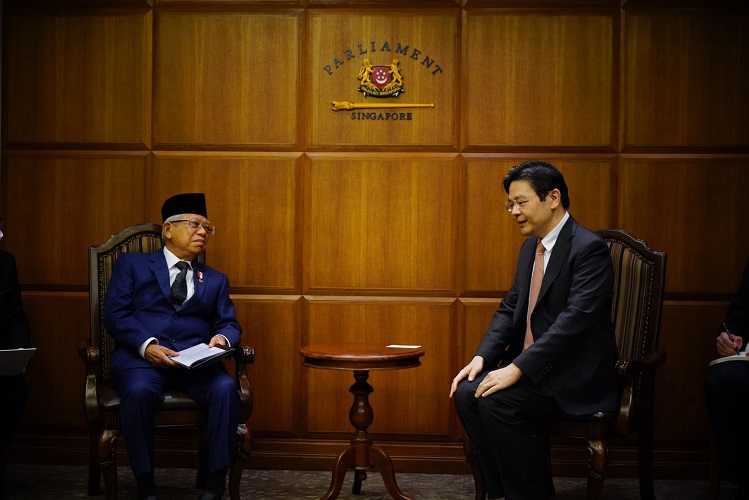 Wapres Ma'ruf Amin Bertemu Wakil PM Singapura, Bahas Kerja Sama Ekonomi hingga Pariwisata