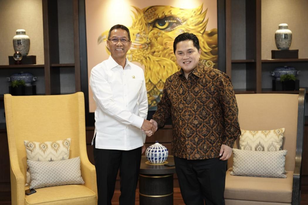 Ketum PSSI Erick Thohir Bertemu Pj Gubernur DKI Heru, Bahas JIS Jadi Kandidat Venue Piala Dunia U-17