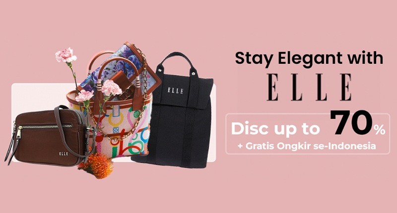 Stay Elegant with ELLE Bag, Diskon s.d 70% + Gratis Ongkir se-Indonesia Hanya di AladinMall