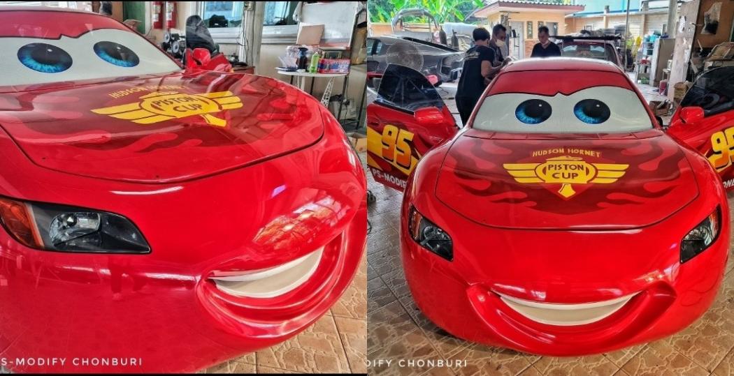 Mobil Lighting McQueen di Film Cars Dibuat dalam Bentuk Nyata, Keren Mirip Aslinya