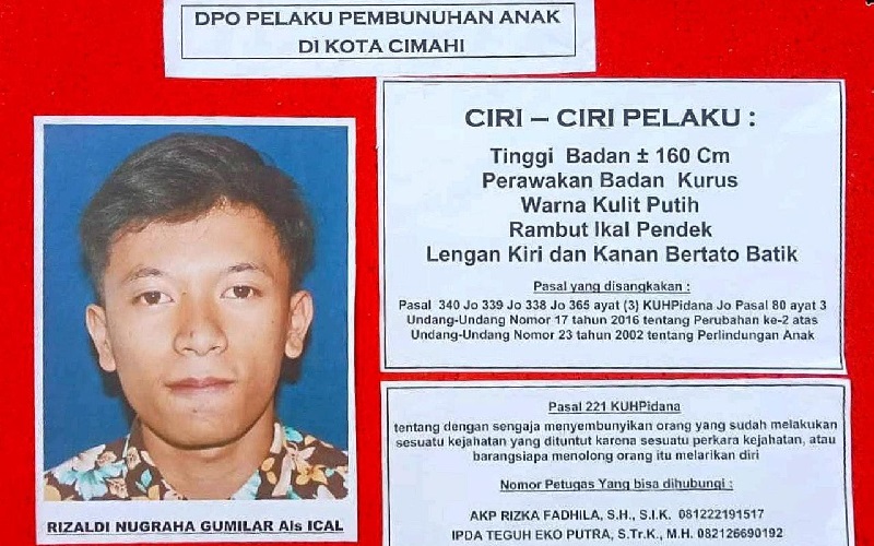 Breaking News! Pembunuh Anak Perempuan di Cimahi Ditangkap di Sukasari Bandung
