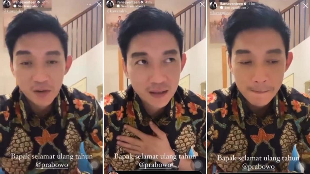 Menyentuh, Begini Ungkapan Hati Ifan Seventeen untuk Prabowo Subianto