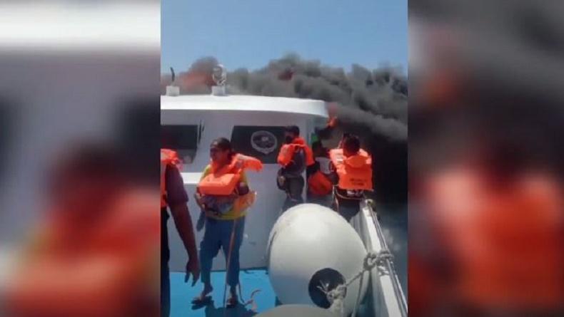 Pencarian Korban Kebakaran Kapal Cantika Express 77 Dilanjutkan Pagi Ini  