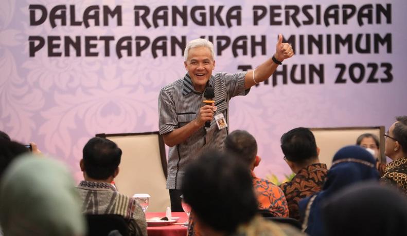  Ganjar Ungkap Strategi Penetapan Upah Minimum Jateng ke Disnaker se-Indonesia