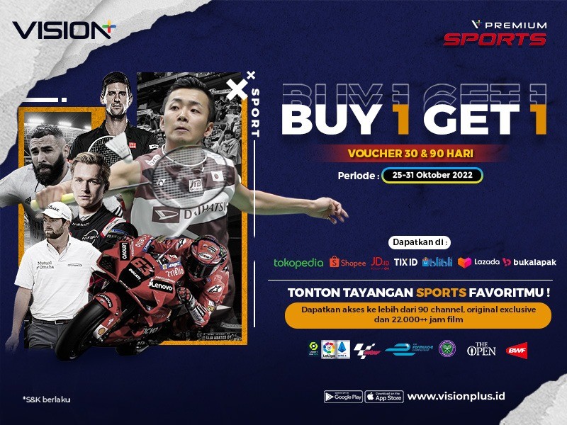 Streaming Hiburan Makin Murah, Vision+ Bagikan Promo Buy 1 Get 1 di E-Commerce