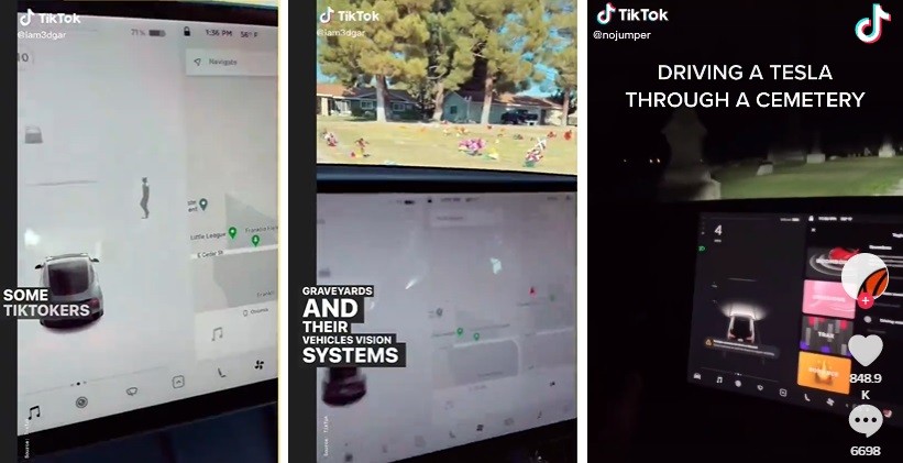 Kamera Mobil Tesla Kembali Tangkap Gambar Hantu saat Melintas di Kuburan