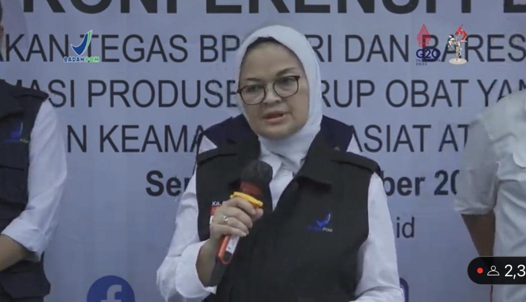 BPOM Temukan 2 Perusahaan Farmasi Pakai Propilen Glikol Berlebihan, Penny Lukito: Kita Telusuri Lagi