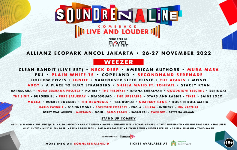 71 Performers Siap Hadirkan Pengalaman Tak Terlupakan di Soundrenaline 2022