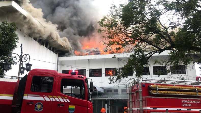 Selidiki Kebakaran di Balai Kota Bandung, Puslabfor Polri Turun Tangan