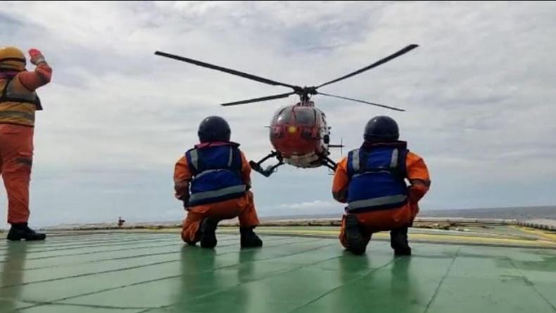 Siaga G20, Basarnas Latihan Pendaratan Heli di Atas Kapal di Perairan Nusa Dua