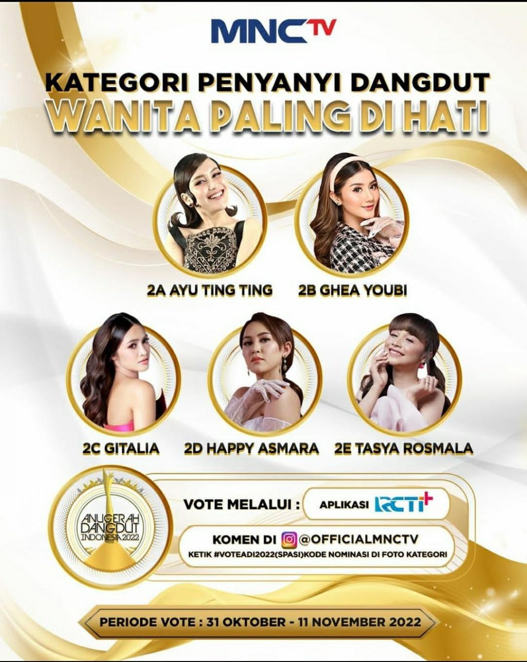 Ayu Ting Ting Ditantang Penyanyi Muda di Anugerah Dangdut Indonesia 2022